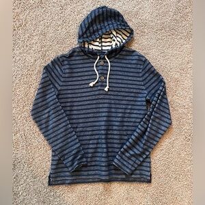 J. Crew Men’s Stripped Navy Hoodie - Men’s Medium